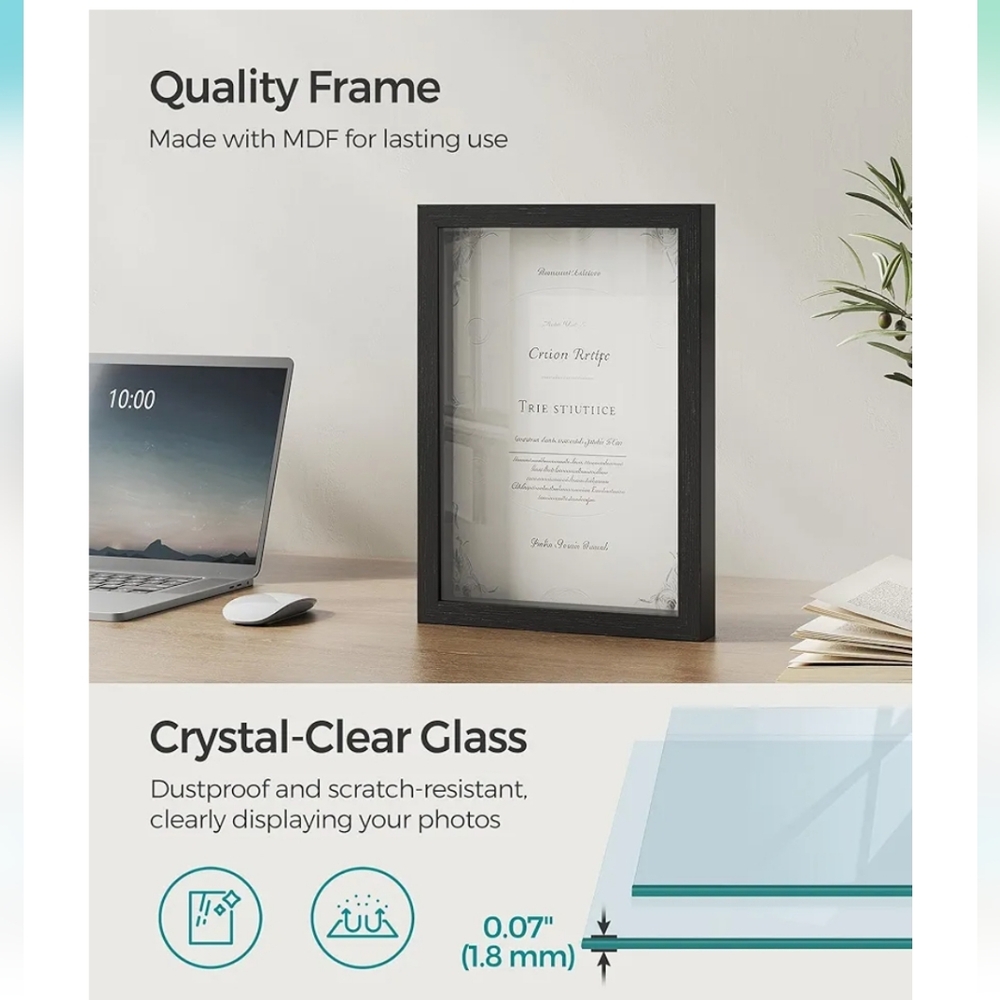 New in box black photo frame, deep, shadow box - Picture 7 of 15